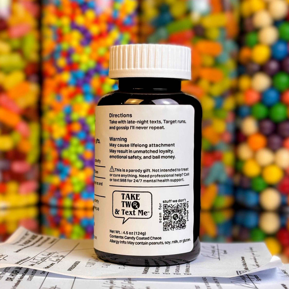 Cool Aunt Capsules funny aunt gift prescription bottle by Take Two & Text Me