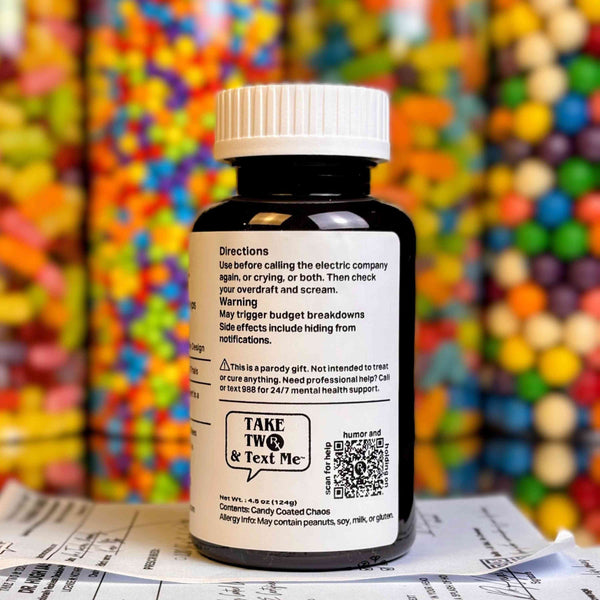 Back label warning and balance due