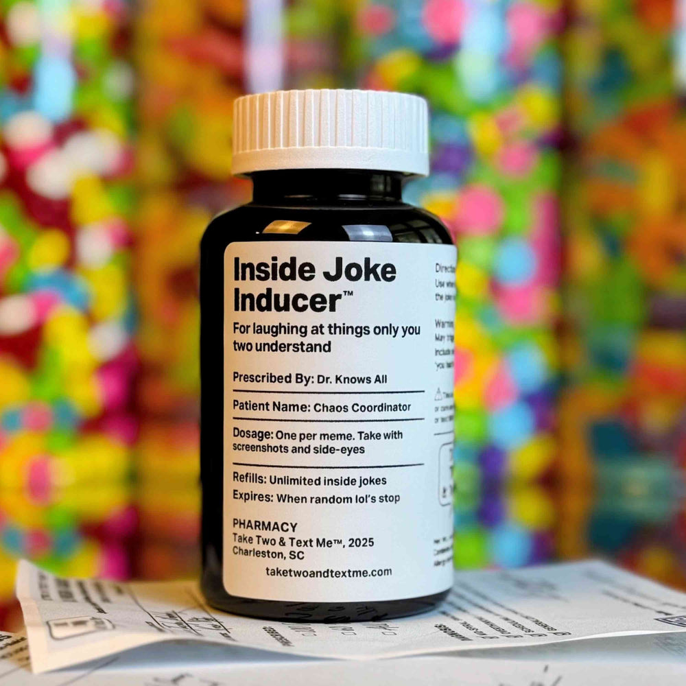 Chaos Coordinator friendship gift prescription bottle by Take Two & Text Me