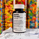 Gemini Gelcaps funny Gemini gifts prescription bottle front label by Take Two & Text Me