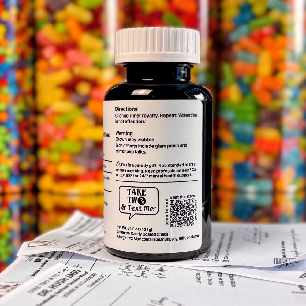 Leo Lozenges funny Leo gifts prescription bottle front label by Take Two & Text Me