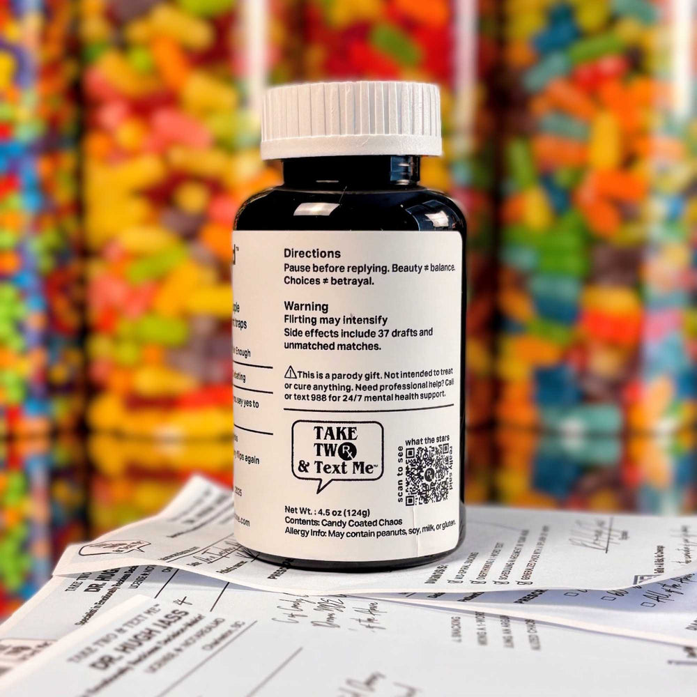 Libra Aid funny Libra gifts prescription bottle front label by Take Two & Text Me