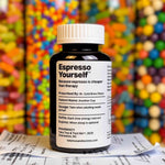 Caffeine and Consequences Espresso Yourself funny survival kit prescription bottle by Take Two & Text Me