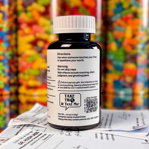 Back label stubbornness warnings and directions for Taurus Tabs funny astrology gag gift
