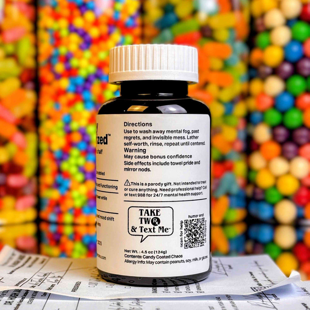 Mentally Moisturized self care gifts prescription bottle by Take Two & Text Me